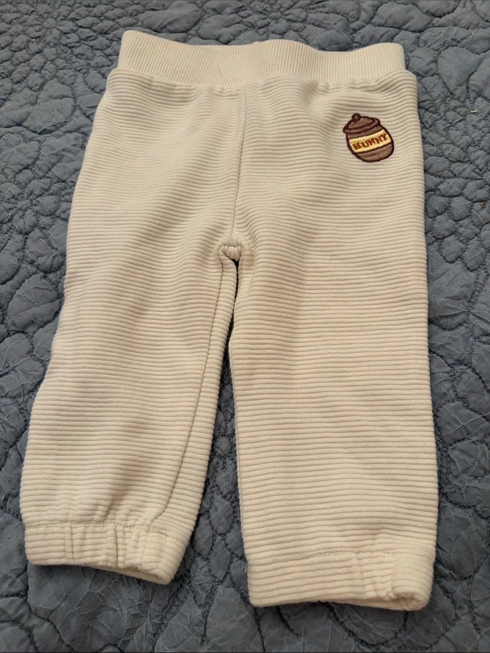 ADORABLE! Disney Cream Ribbed Winnie the Pooh One-Piece Set